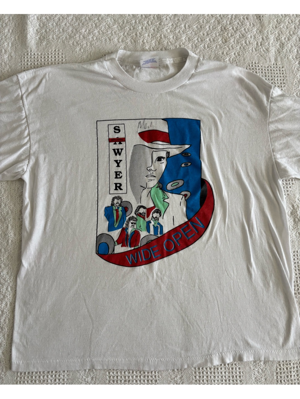 Vintage 90s Sawyer Brown Country Music Band Tshirt Unisex Large White RARE